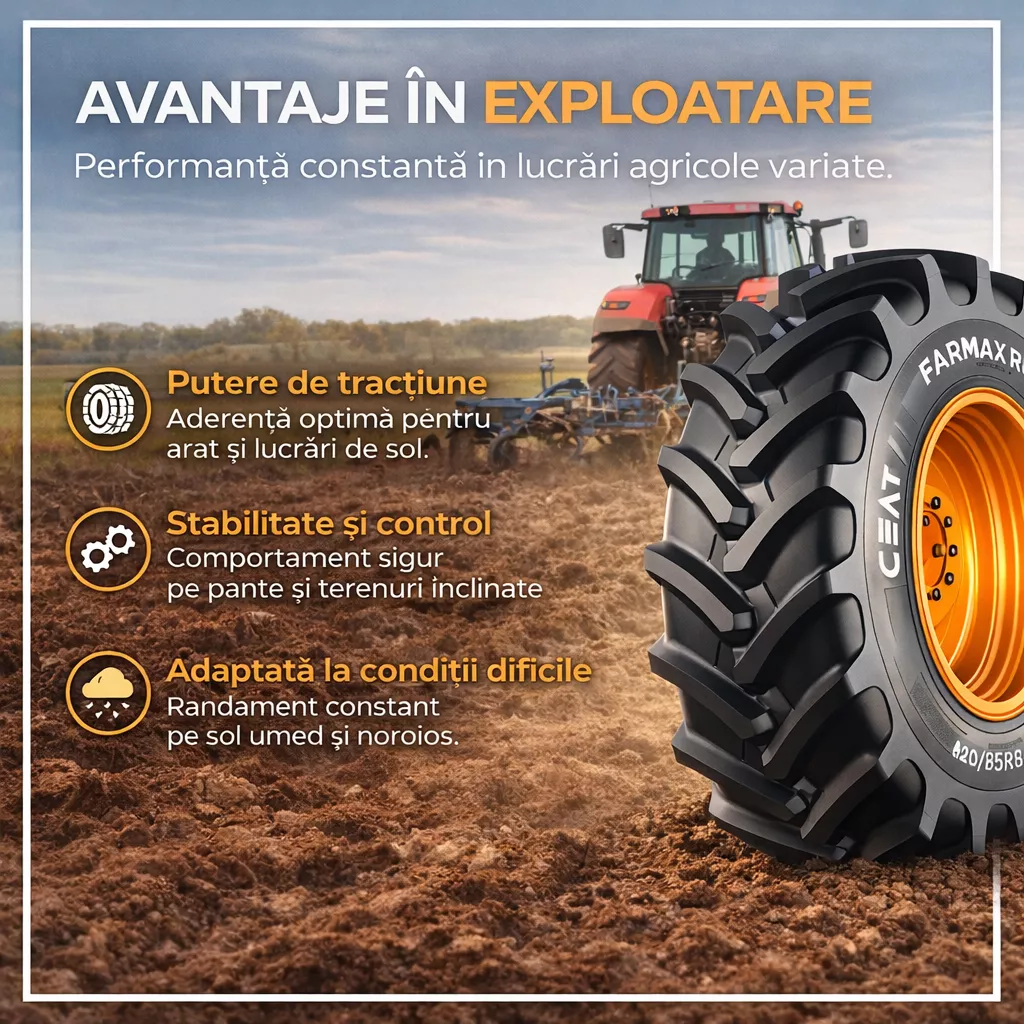 Anvelope agricole 520/85R46 158A8/158B CEAT FARMAX R85 TL       