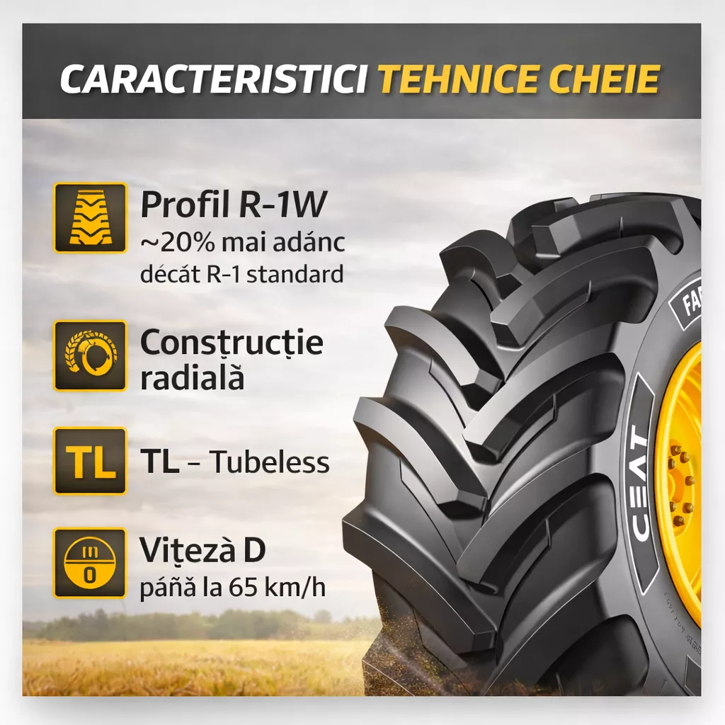 Anvelope agricole 540/65R34 152D CEAT FARMAX R65 TL    