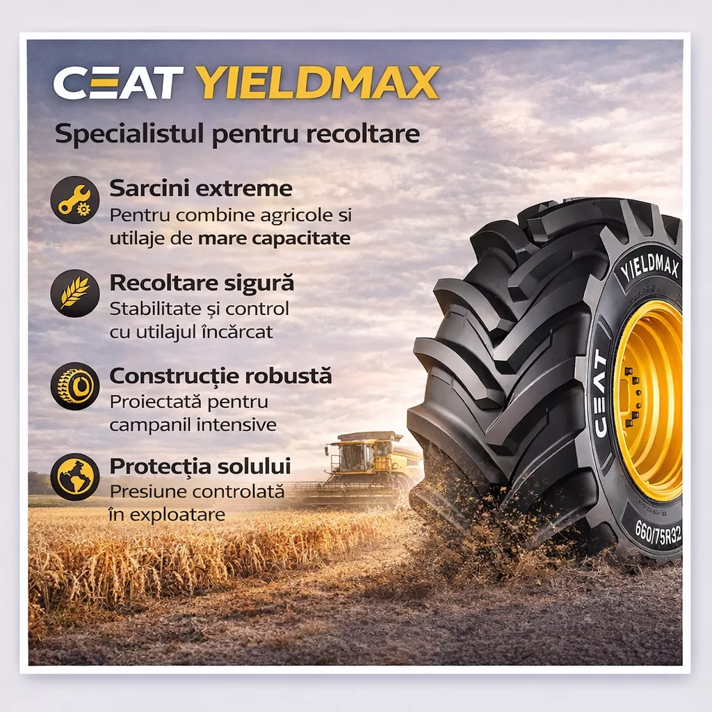 Anvelope agricole 650/75R32 172A8/172B CEAT YIELDMAX CHO TL