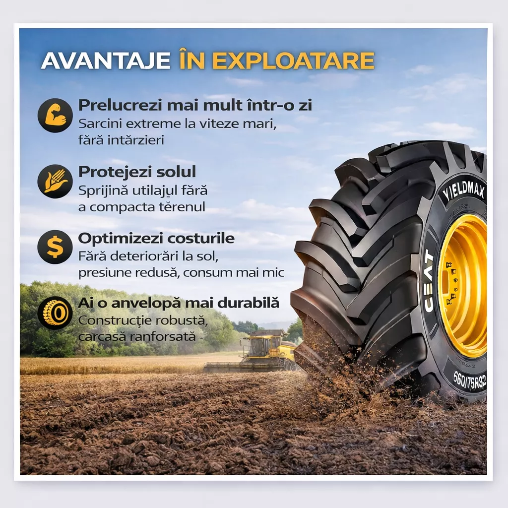 Anvelope agricole 650/75R32 172A8/172B CEAT YIELDMAX CHO TL