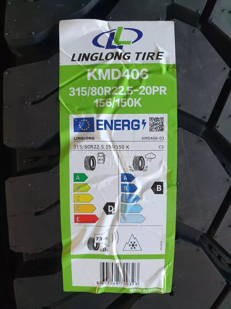 Anvelope camioane 315/80R22.5 156/150K Ling Long KMD406 TL  