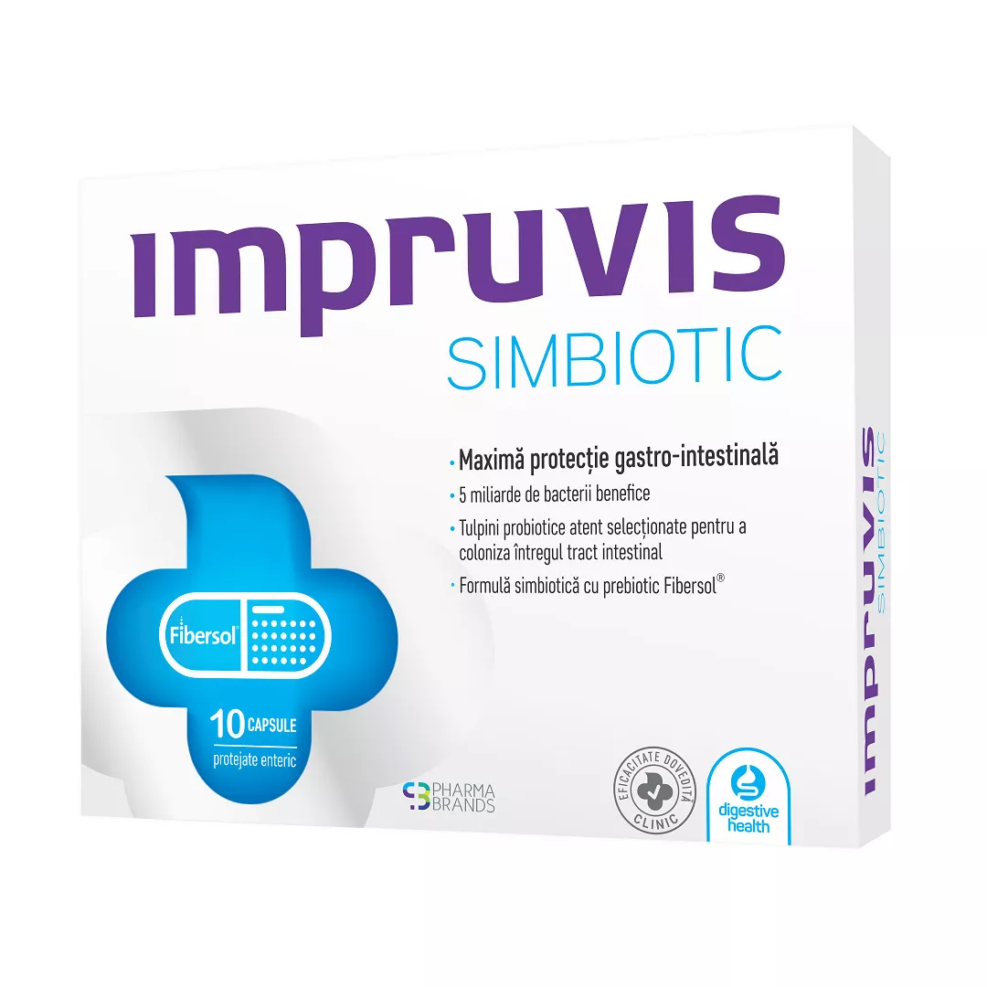 Impruvis Simbiotic, 10 capsule, Bifodan, [],farmaciabajan.ro