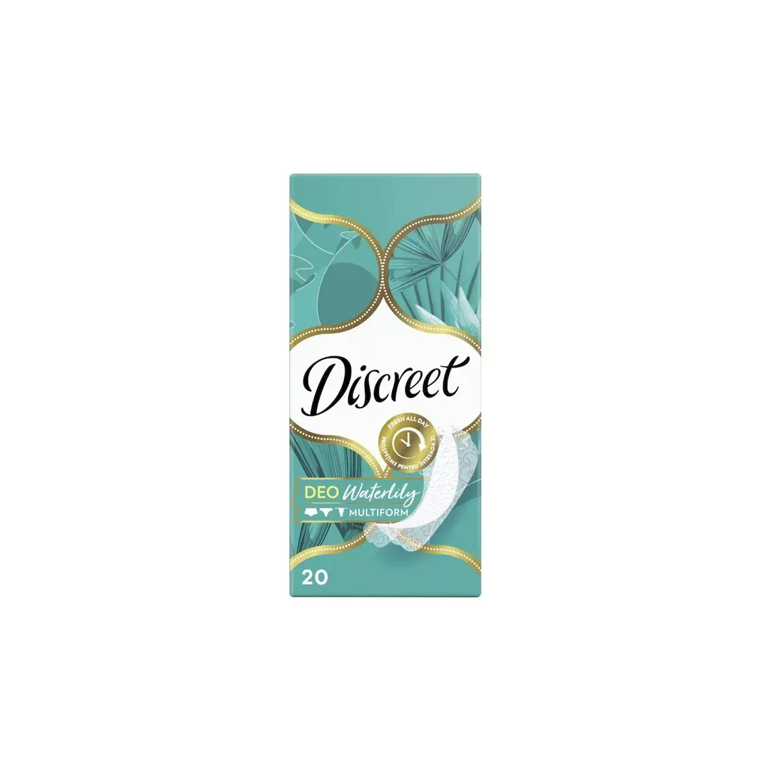 Absorbante zilnice Deo Waterlily, 20 bucati, Discreet, [],farmaciabajan.ro