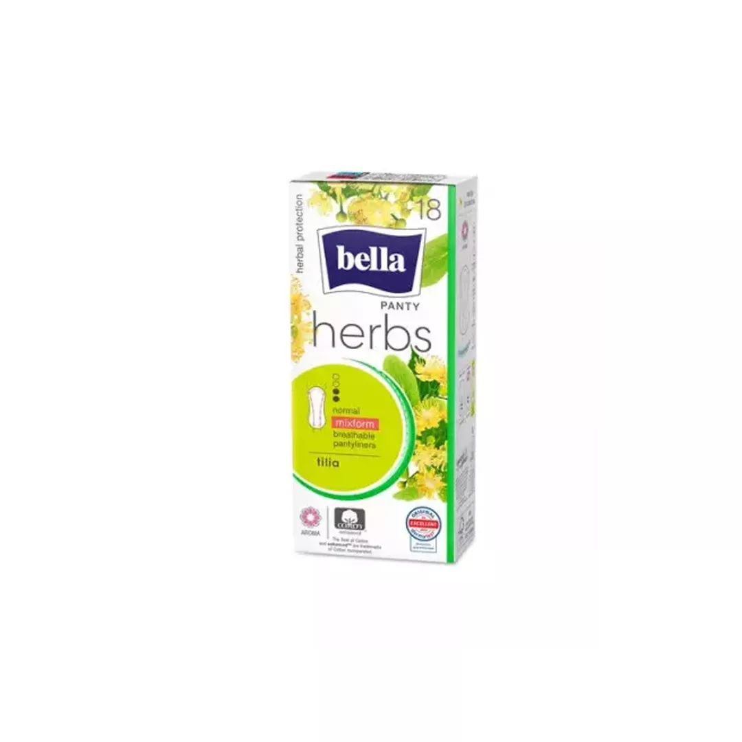 Absorbante zilnice Herbs Panty Floare de tei Mixform, 18 bucati, Bella, [],farmaciabajan.ro