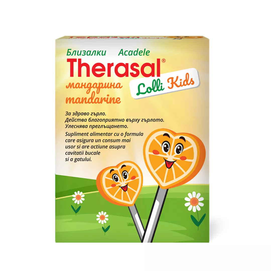 Acadele pentru copii Therasal Lolly Kids lollipops, 6 bucati, Vedra, [],farmaciabajan.ro