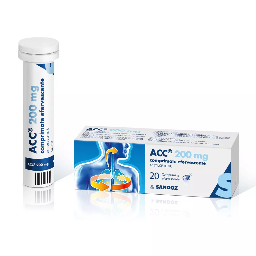 Acc 200, 20 comprimate efervescente, Sandoz, [],farmaciabajan.ro