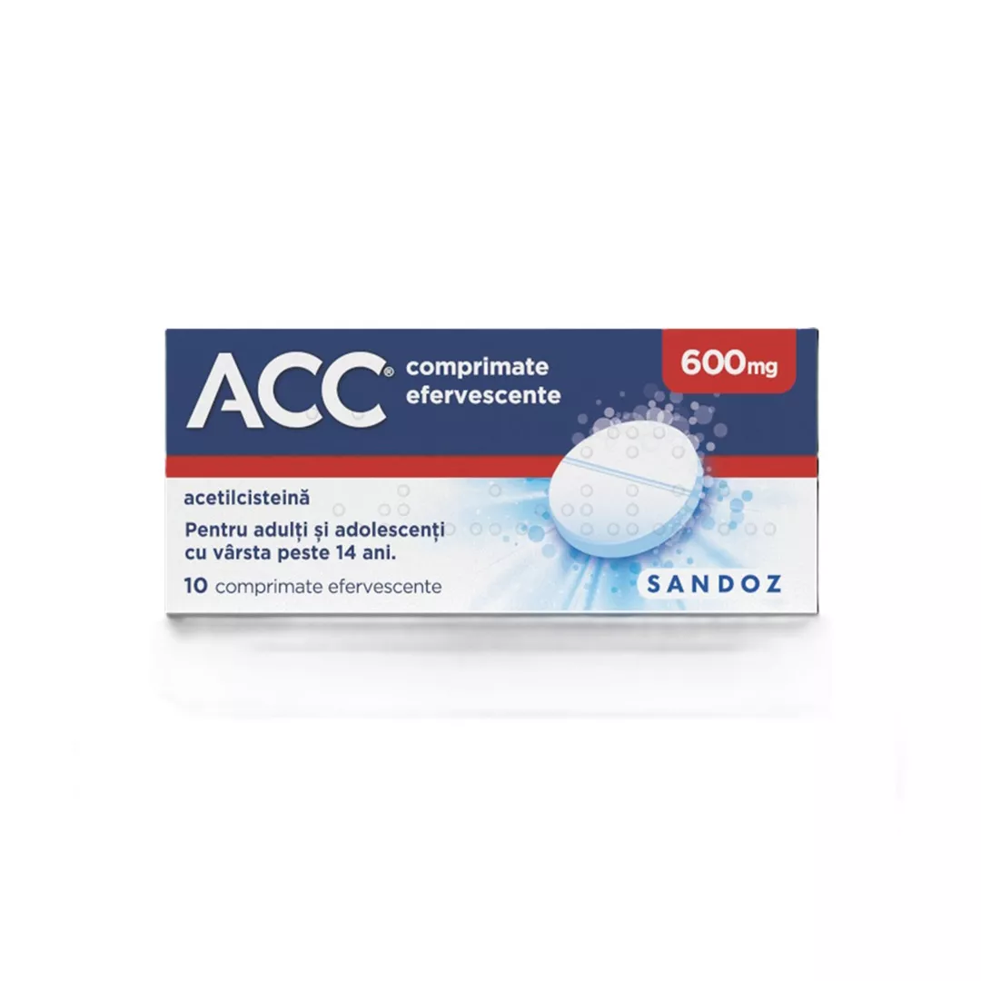 ACC, 600 mg, 10 comprimate efervescente, Sandoz, [],farmaciabajan.ro