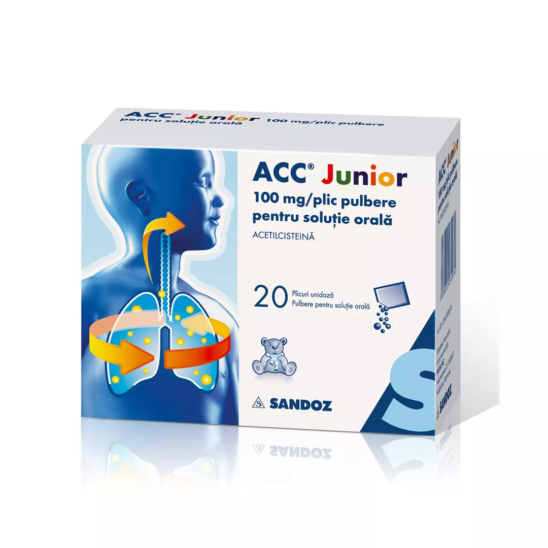 Acc Junior 100, 20 plicuri, Sandoz, [],https:farmaciabajan.ro