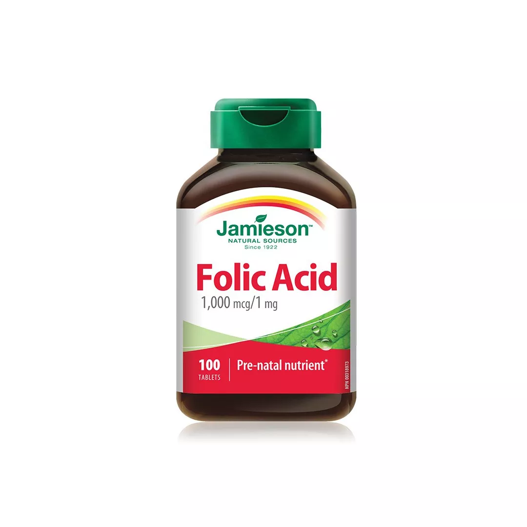 Acid folic 1mg, 100 tablete, Jamieson, [],farmaciabajan.ro