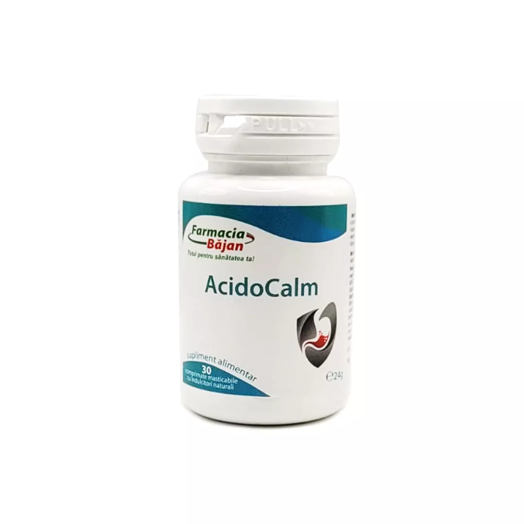 Acidocalm, 30 comprimate, Farmacia Bajan, [],farmaciabajan.ro