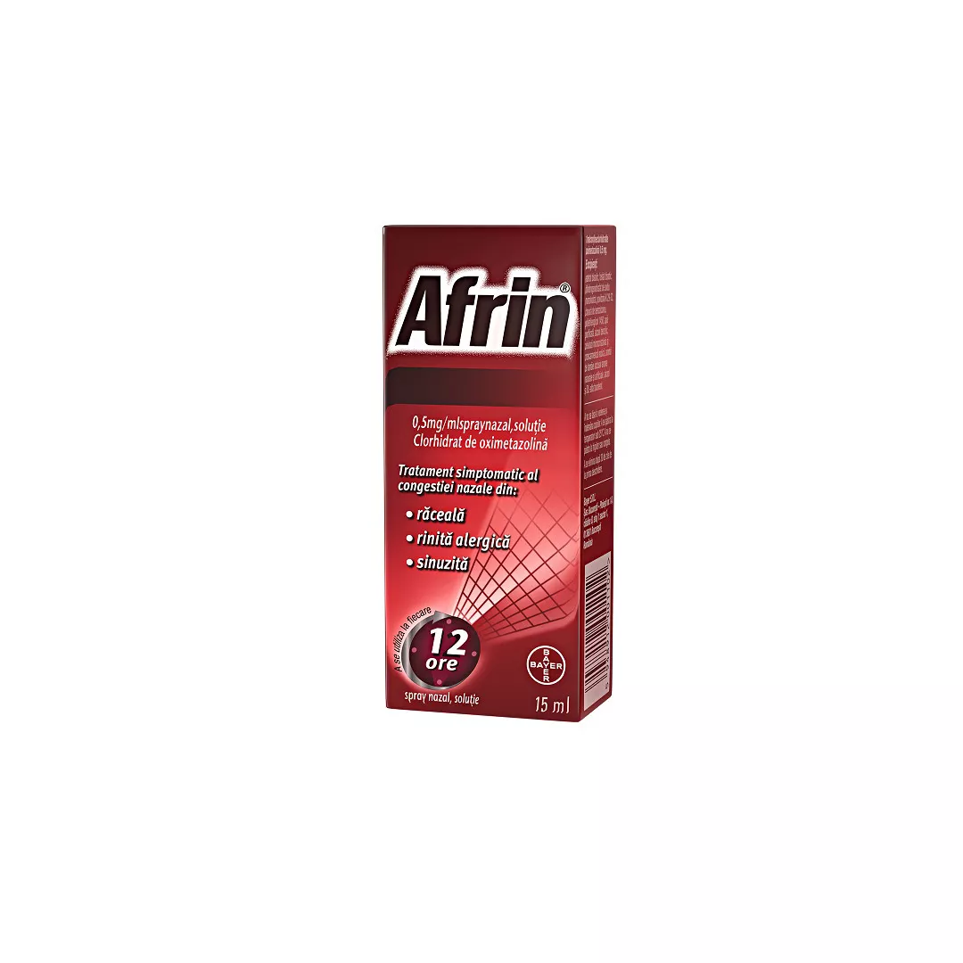 Afrin aerosol nazal spray, 15 ml, Bayer, [],https:farmaciabajan.ro