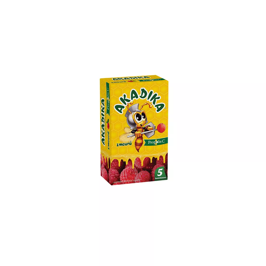 Akadika Propolis C Zmeura, 5 bomboane, Fiterman Pharma, [],farmaciabajan.ro