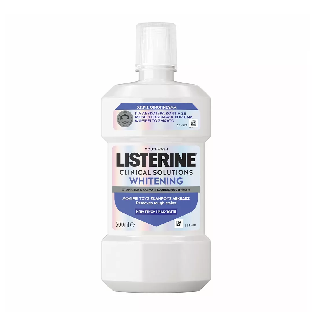 Apa de Gura Clinical Solutions Whitening Zero Alcool, 500 ml, Listerine, [],farmaciabajan.ro