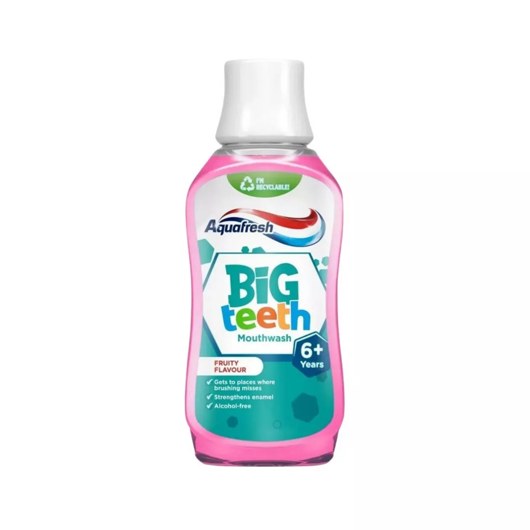 Apa de gura copii 6+ ani, Big Teeth Fruity, 300 ml, Aquafresh, [],farmaciabajan.ro