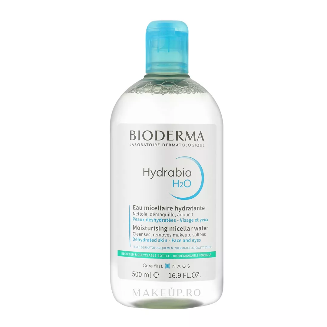 Apa micelara Hydrabio H2O, 500 ML, Bioderma, [],https:farmaciabajan.ro