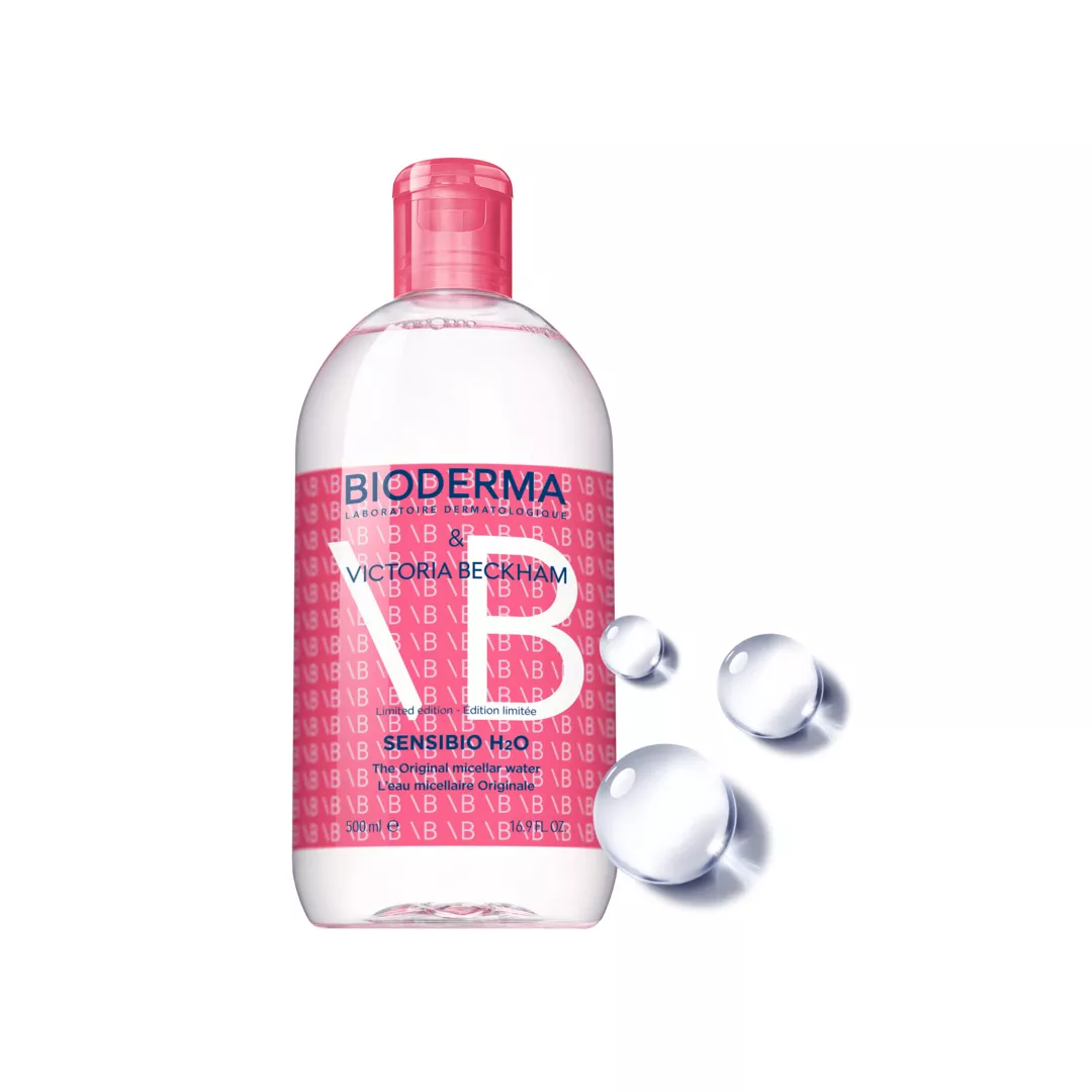 Apa micelara pentru ten sensibil editie limitata Victoria Beckham Sensibio H20, 500 ml, Bioderma, [],farmaciabajan.ro