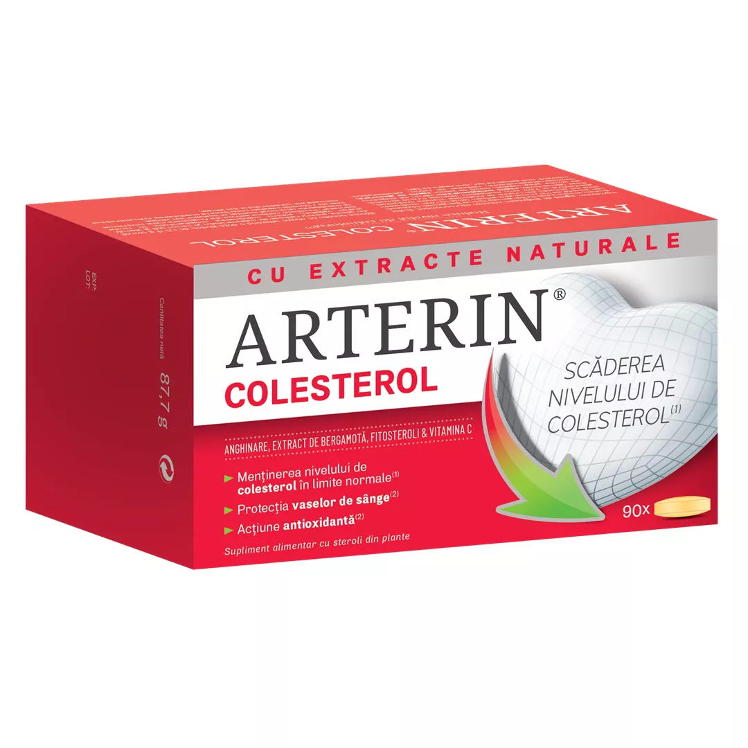 Arterin Colesterol, 90 comprimate, Perrigo, [],https:farmaciabajan.ro