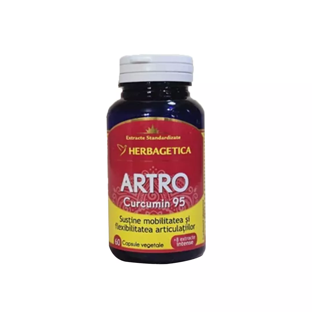 Artro+ Curcumin95, 60 capsule, Herbagetica, [],farmaciabajan.ro