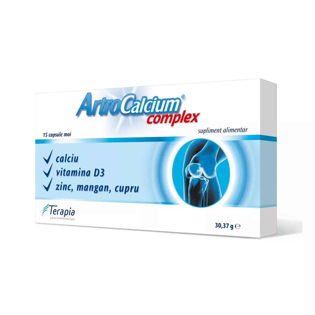 ArtroCalcium Complex, 15 capsule, Terapia, [],https:farmaciabajan.ro