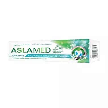 Pasta de dinti recomandata in tratamente homeopate, AslaMed, [],farmaciabajan.ro