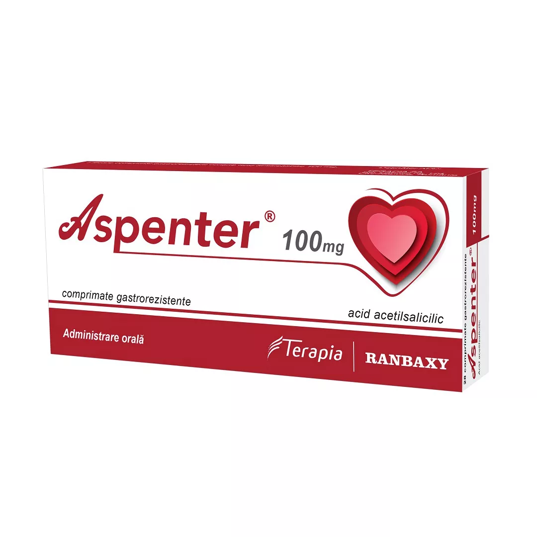 Aspenter 100 mg, 28 comprimate, Terapia, [],https:farmaciabajan.ro