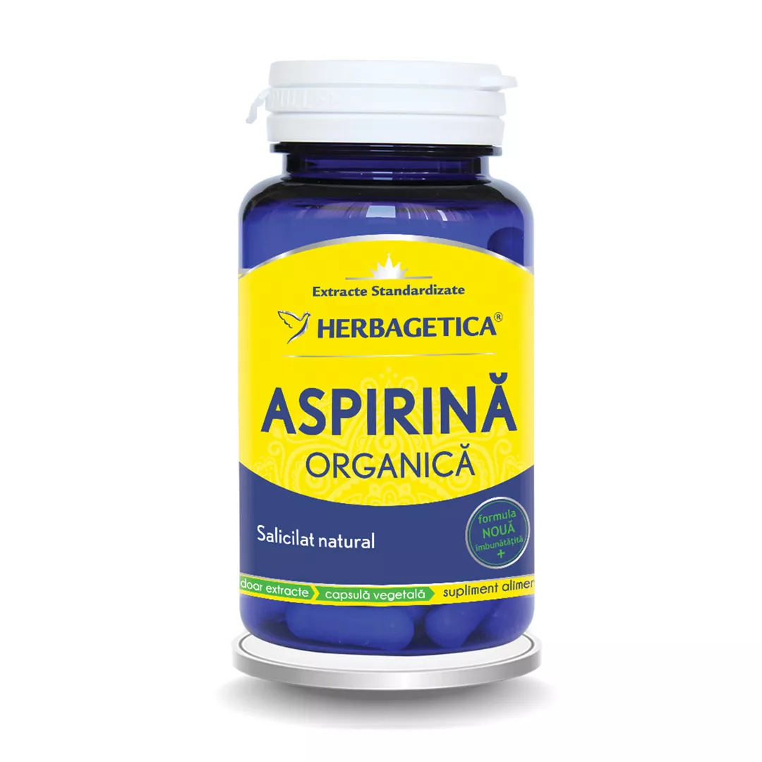 Aspirina Organica, 60 capsule, Herbagetica, [],https:farmaciabajan.ro