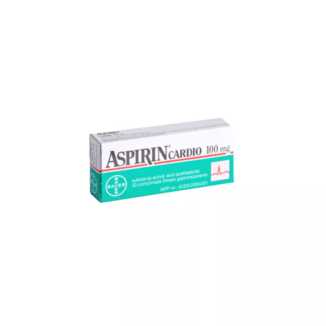 Aspirin Cardio 100mg, 28 comprimate, Bayer, [],farmaciabajan.ro