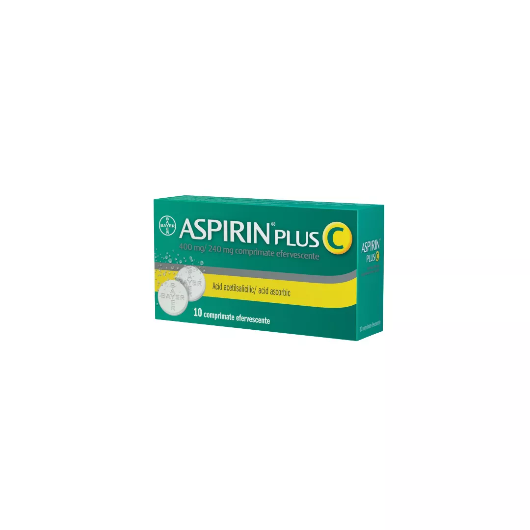Aspirin Plus C, 10 comprimate efervescente, Bayer, [],https:farmaciabajan.ro