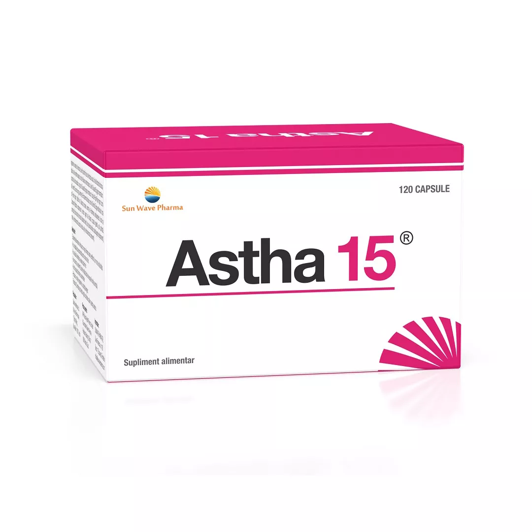 Astha 15, 120 capsule, Sun Wave Pharma, [],farmaciabajan.ro