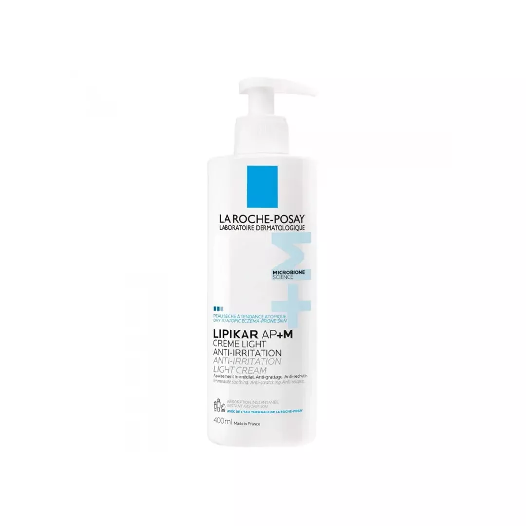 Crema triplu reparatoare cu textura lejera Lipikar Light AP+M, 400 ml, La Roche Posay, [],farmaciabajan.ro