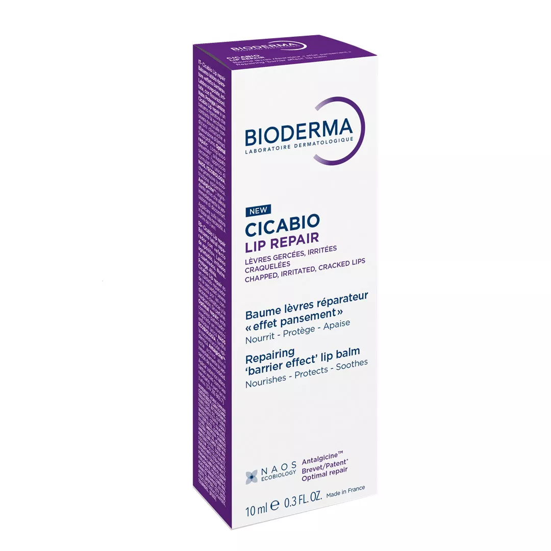 Balsam de buze reparator Cicabio, 10 ml, Bioderma, [],farmaciabajan.ro