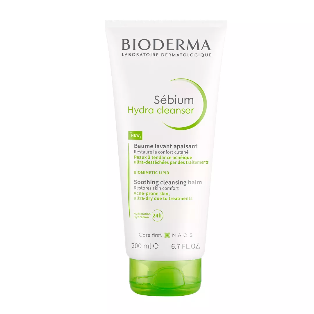 Balsam de curatare Sebium Hydra Cleanser, 200 ml, Bioderma, [],farmaciabajan.ro