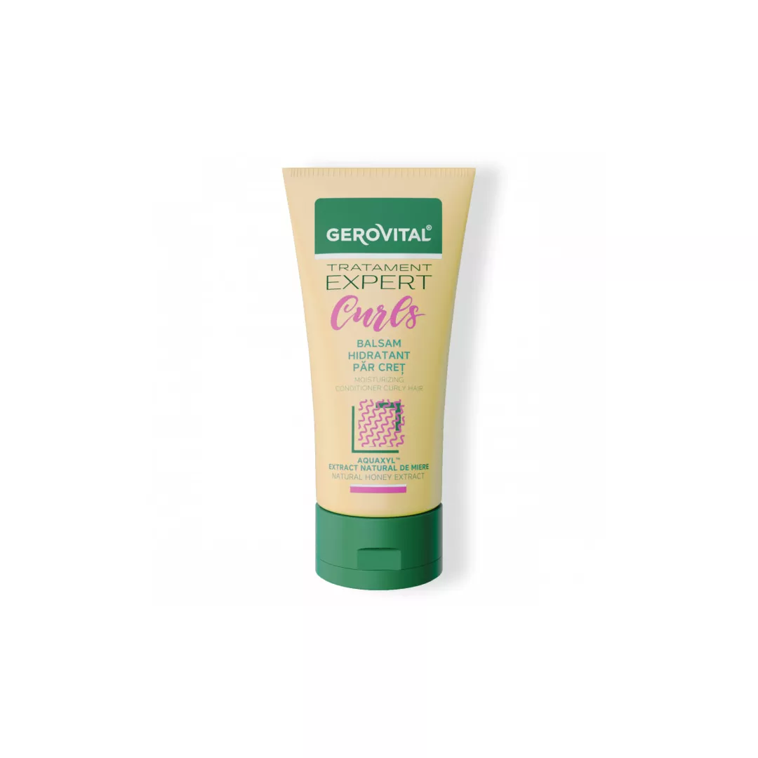 Balsam Hidratant pentru Par Cret cu Extract Natural de Miere, pentru Definirea Perfecta a Buclelor, Gerovital Tratament Expert, 150 ml, [],farmaciabajan.ro