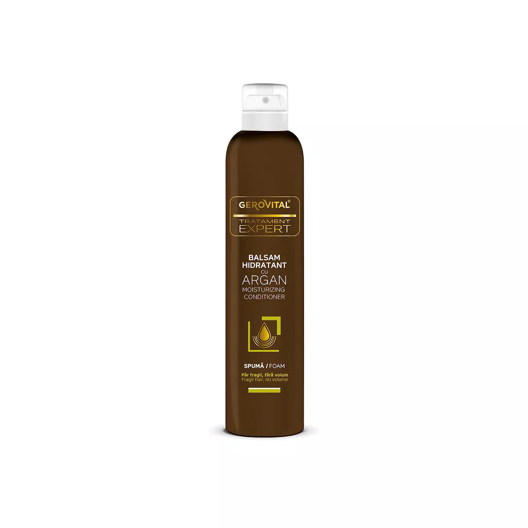 Balsam hidratant spuma cu argan Tratament Expert, 200 ml, Gerovital, [],farmaciabajan.ro