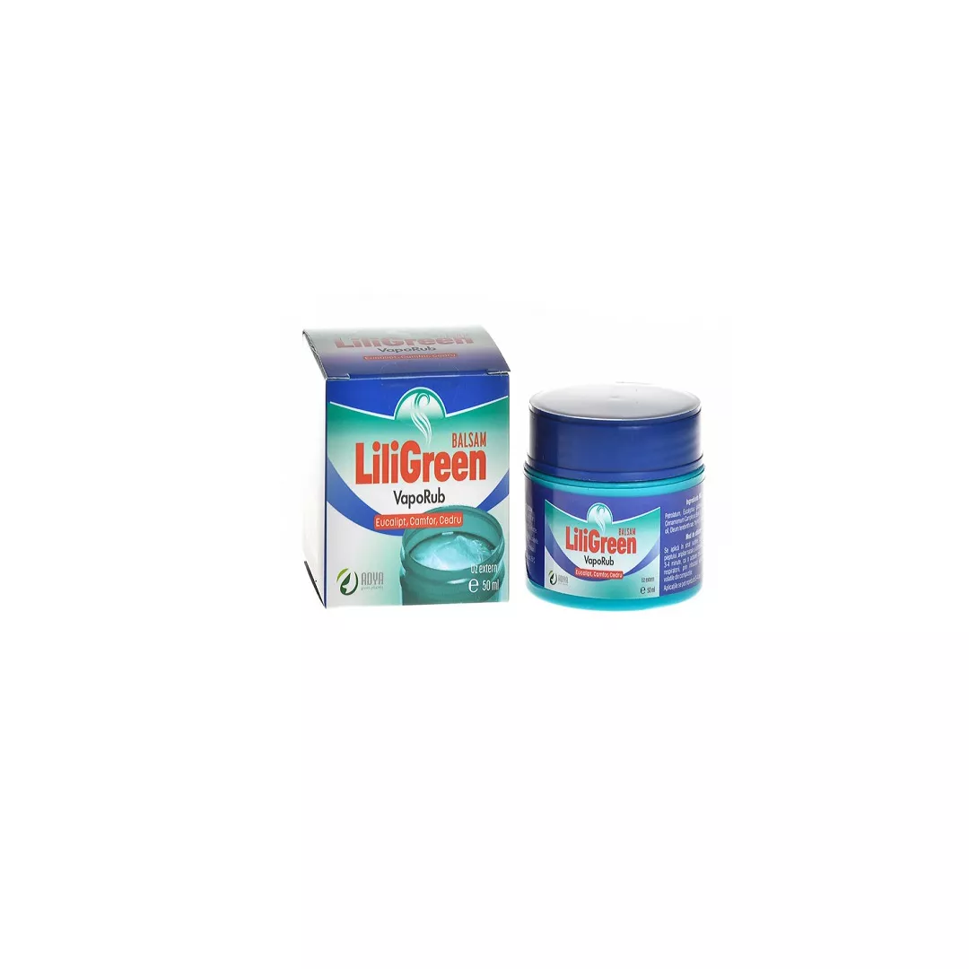 Balsam Vapour Rub Liligreen, 50 ml, Adya Green Pharma, [],farmaciabajan.ro