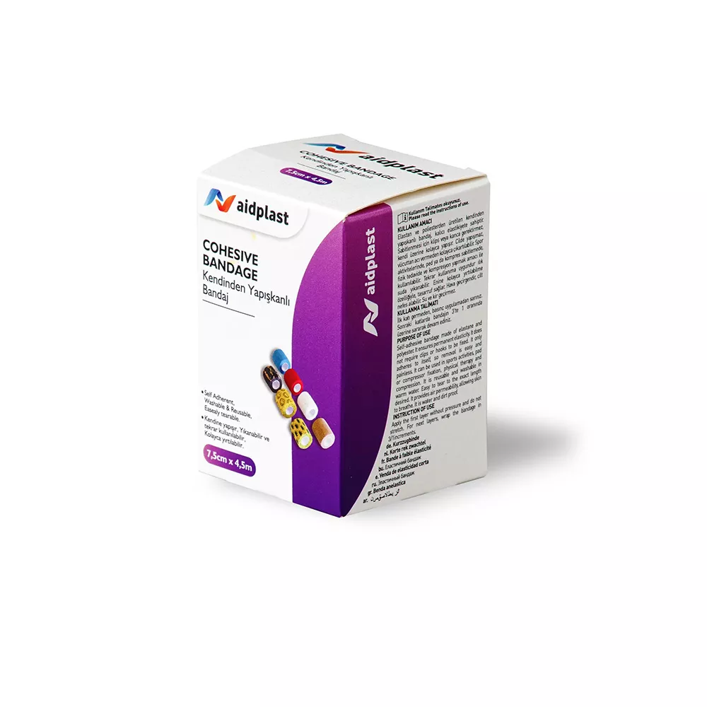 Bandaj elastic autoadeziv 7,5 cm x 4,5 m  - 1 buc/cutie, Aidplast, [],farmaciabajan.ro