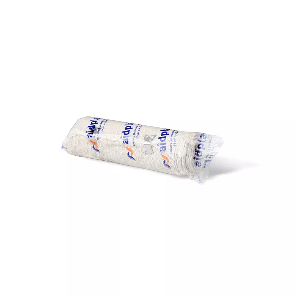 Bandaj elastic Soft 15 cm x 4,5 m (cu clema) - 1 buc/ambalaj, Aidplast, [],farmaciabajan.ro