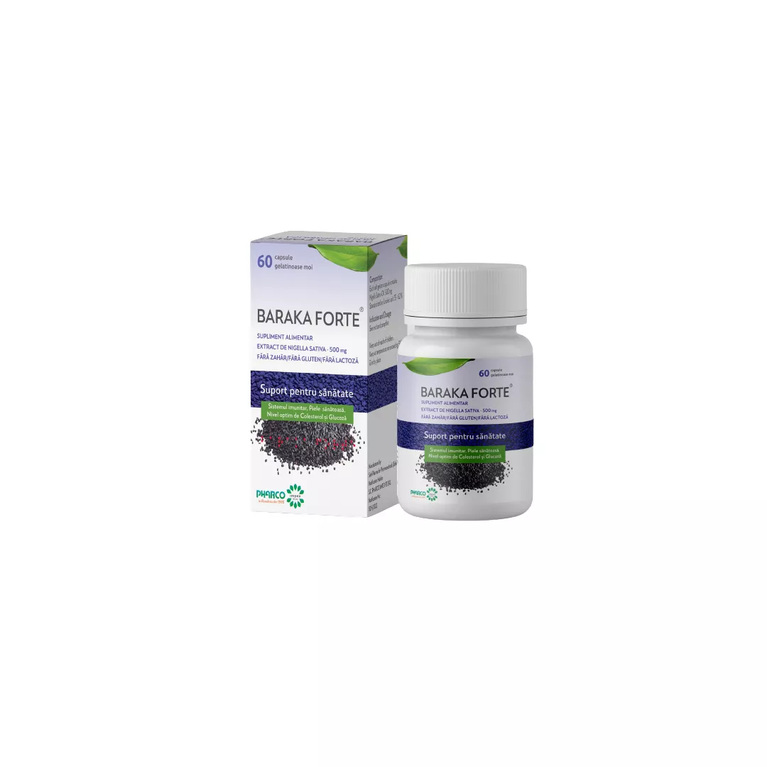 Baraka Forte, 500 mg, 60 capsule moi, Pharco, [],farmaciabajan.ro