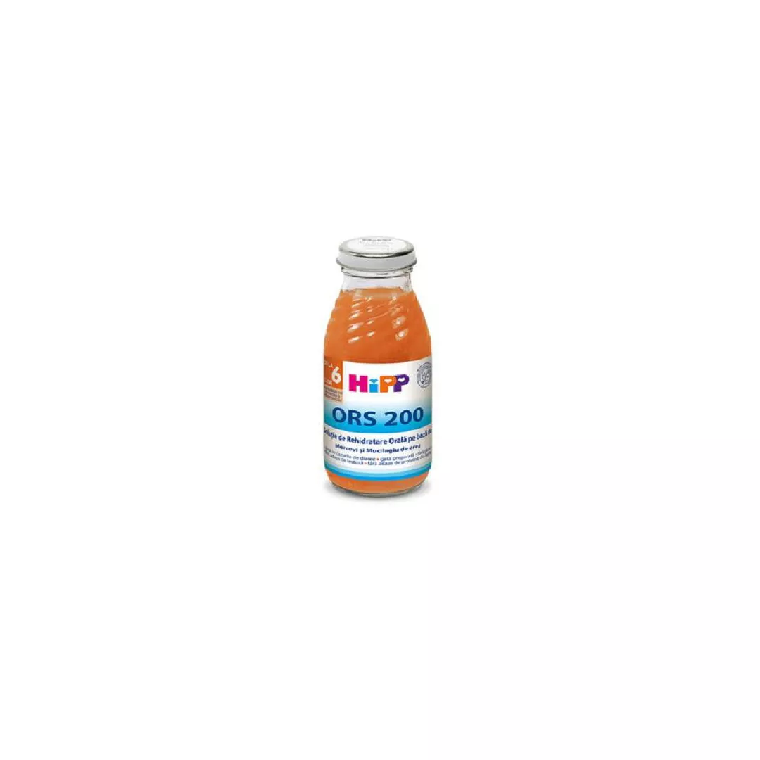 Bautura impotriva diareei cu morcov si orez ORS 200, +6 luni, 200 ml, Hipp, [],farmaciabajan.ro