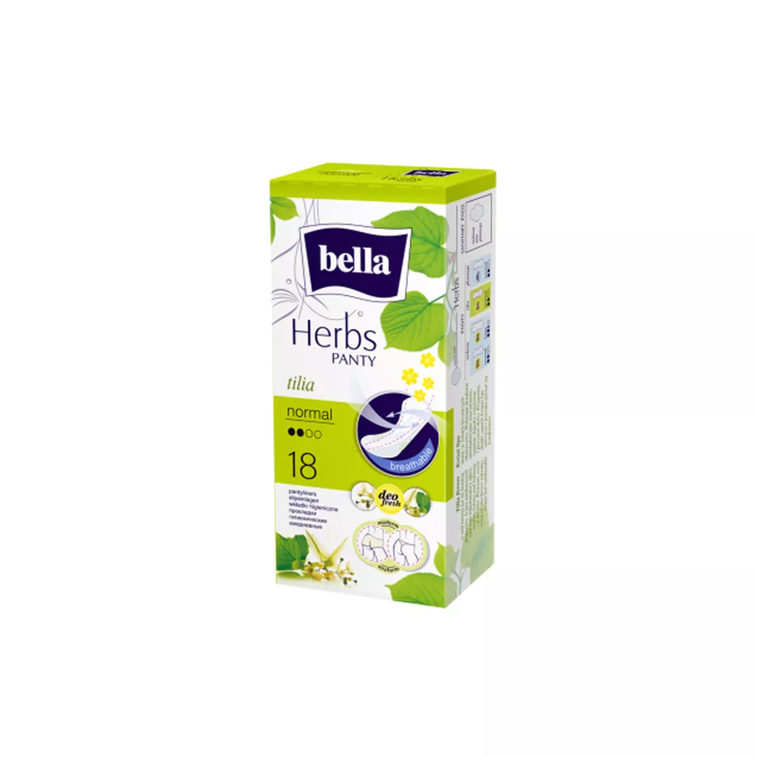 Bella Panty Herbs absorbante zilnice cu extract de floare de tei, 18 bucati, [],https:farmaciabajan.ro