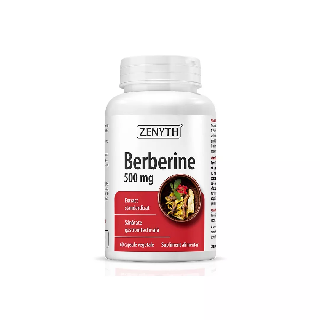 Berberine, 500 mg, 60 capsule, Zenyth, [],farmaciabajan.ro