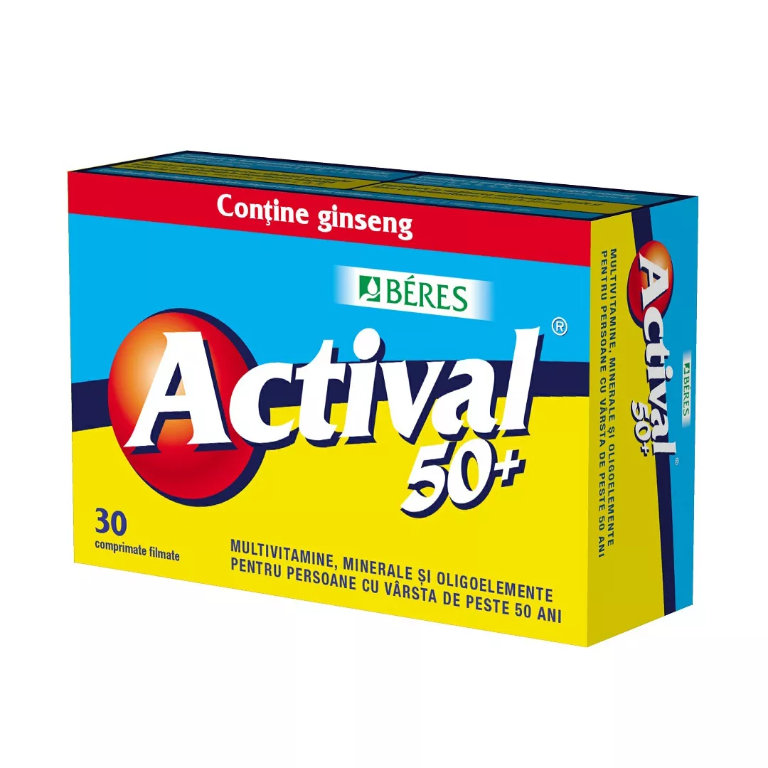Actival 50, 30 comprimate, Beres Pharmaceuticals Co, [],https:farmaciabajan.ro