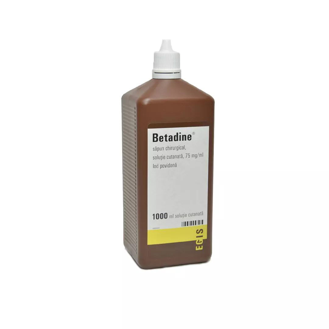 Betadine solutie externa 10%, 1000 ml, Egis, [],farmaciabajan.ro