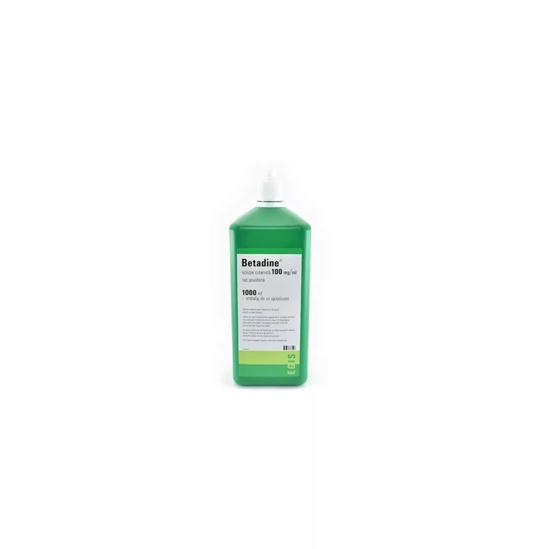 Betadine solutie externa 10%, 1000 ml, Egis , [],farmaciabajan.ro
