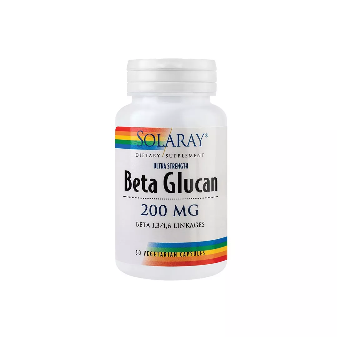 Beta Glucan 200mg Solaray, 30 capsule, Secom, [],farmaciabajan.ro