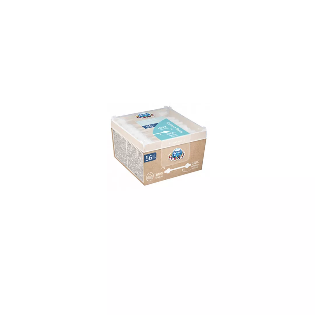 Betisoare de igiena din bumbac cu opritor, 3/115, 56 bucati, Canpol, [],farmaciabajan.ro
