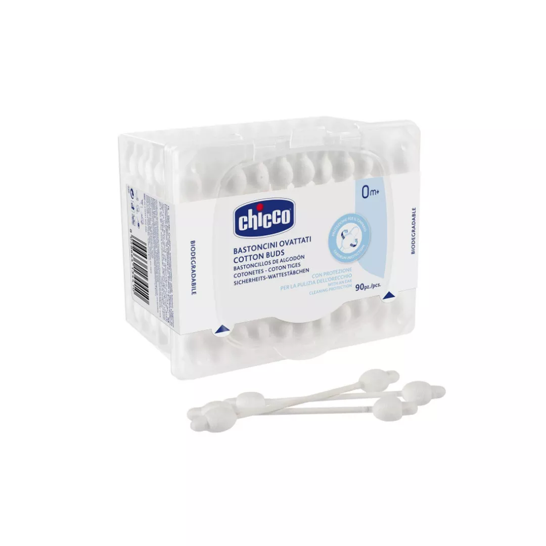 Betisoare vata cu protectie, 10441, 90 bucati, Chicco, [],farmaciabajan.ro