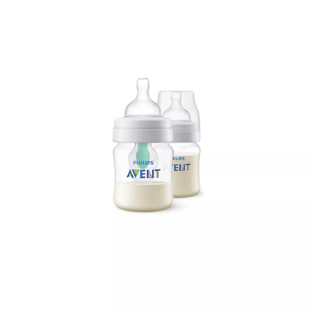 Biberon AirFree PP Clasic 2 buc, +0 luni, 125 ml, SCF810/24, Philips Avent, [],farmaciabajan.ro