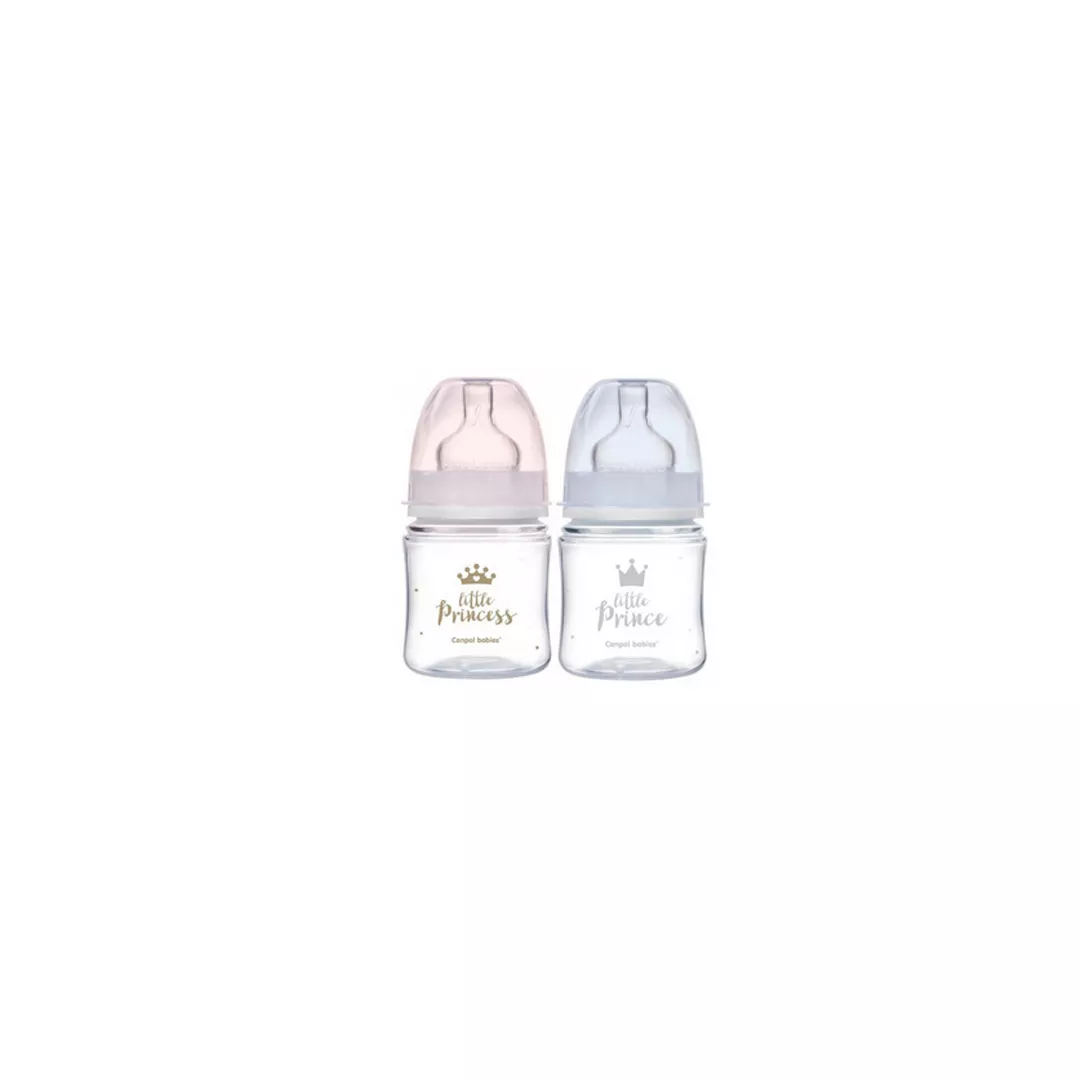 Biberon cu sistem anti-colik (0+), Easy Start Royal Baby 35/233, 120 ml, Canpol, [],farmaciabajan.ro