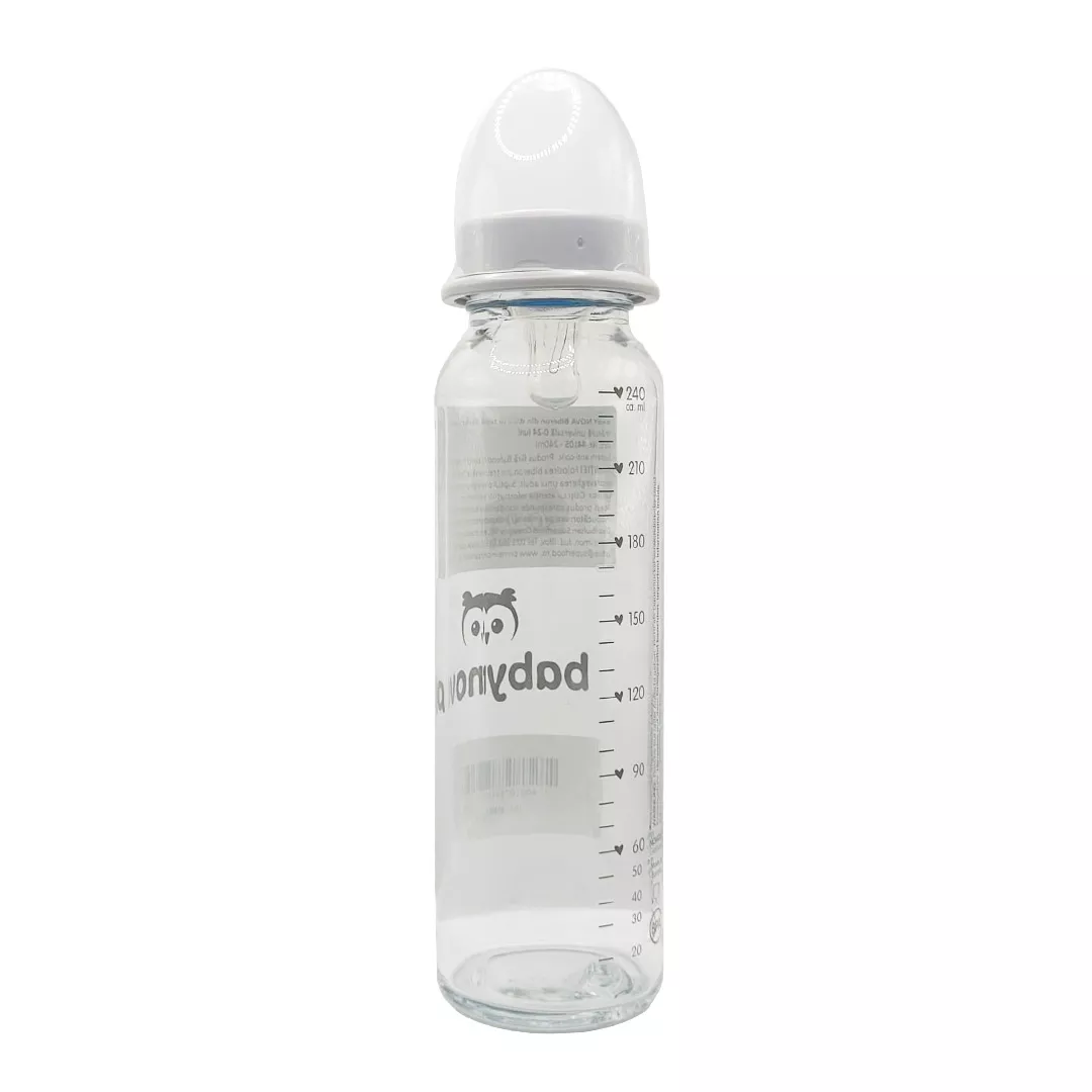Biberon, din sticla, 250 ml, Baby Nova, [],https:farmaciabajan.ro